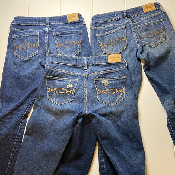 Abercrombie & Fitch, Woman’s Skinny Jeans, 00S, bundle of 3, Distressed - Picture 2 of 16